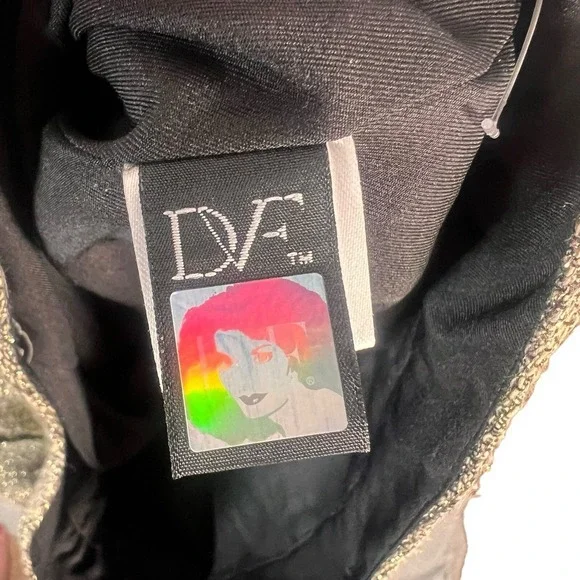 Diane Von Furstenberg Tweed Dress Pants Womens Brown Straight Leg Career Work - Picture 10 of 12